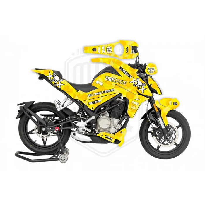 CF Moto 250NK 2017-2022 Bright Grenzgaenger Design Theme Graphic Kit Bikerz Kingdom
