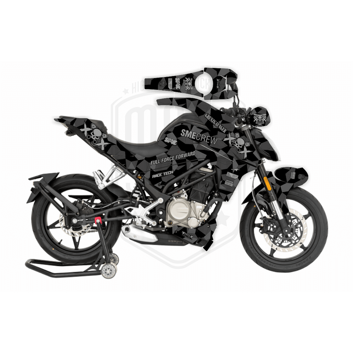 CF Moto 250NK 2017-2022 Geometric Grenzgaenger Design Theme Graphic Kit
