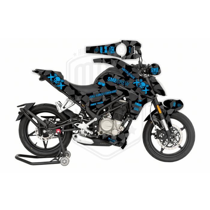 CF Moto 250NK 2017-2022 Geometric Grenzgaenger Design Theme Graphic Kit