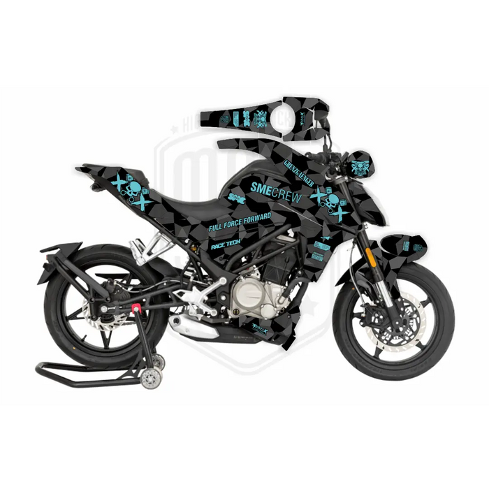 CF Moto 250NK 2017-2022 Bright Geometric Grenzgaenger Design Theme Graphic Kit Bikerz Kingdom