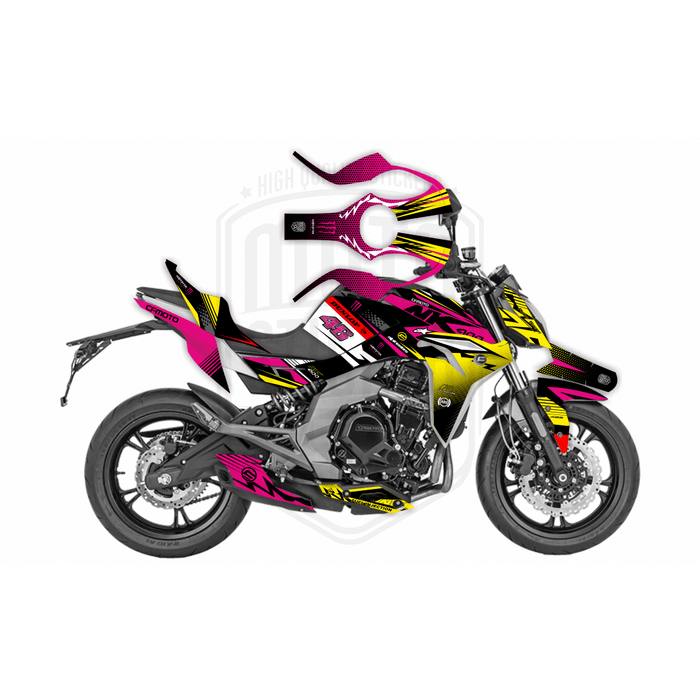 CF Moto 400NK 2017-2021 Dunlop Race Bright Design Theme Graphic Kit