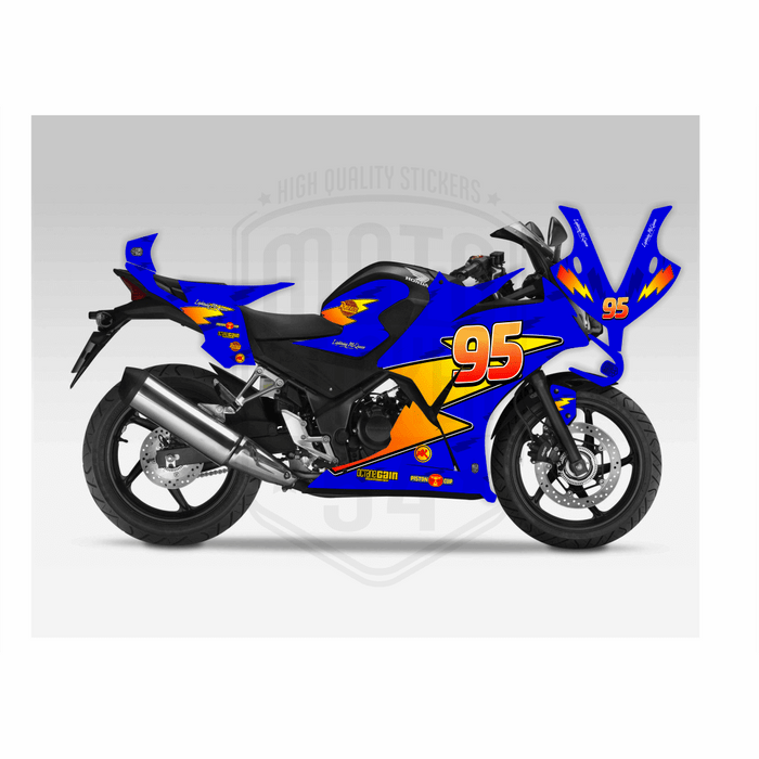 Honda CBR 250R 2014-2018 Lightening McQueen Theme Graphic Kit