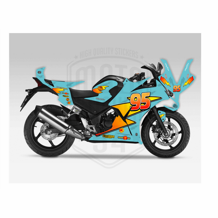 Honda CBR 250R 2014-2018 Lightening McQueen Theme Graphic Kit