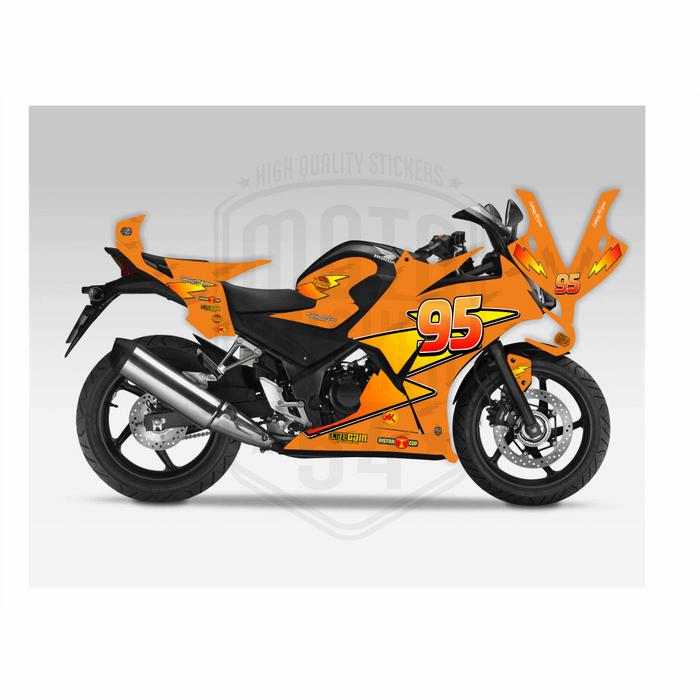 Honda CBR 250R 2014-2018 Lightening McQueen Theme Graphic Kit