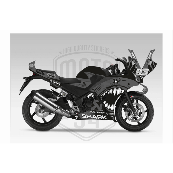 Honda CBR 250R 2014-2018 Bright Shark Design Theme Graphic Kit