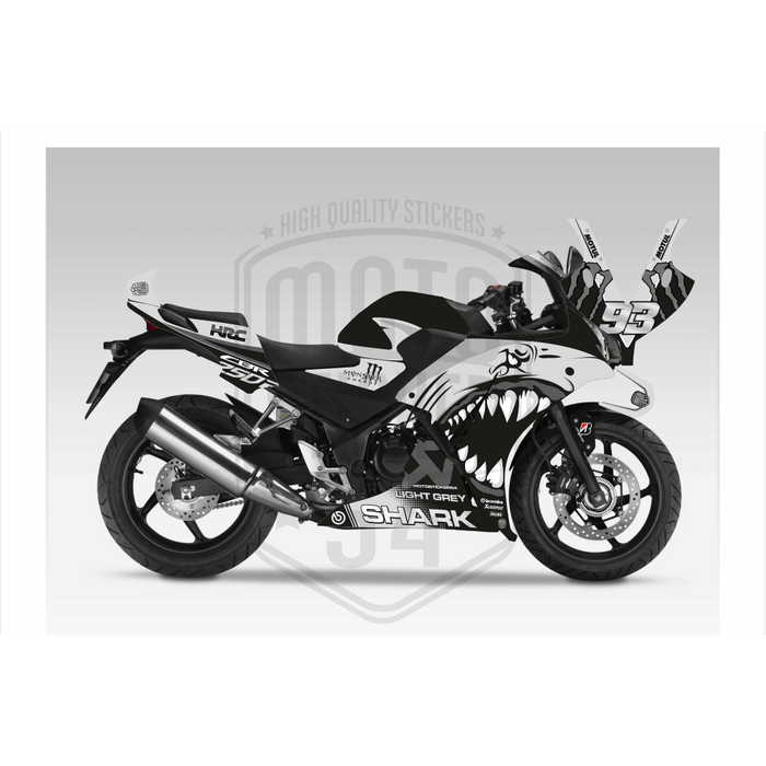 Honda CBR 250R 2014-2018 Bright Shark Design Theme Graphic Kit