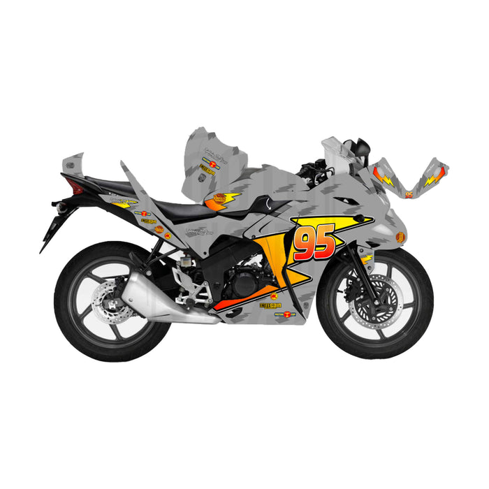 Honda CBR 125 2011-2017 Lightening McQueen Theme Graphic Kit Decal Wrap Set
