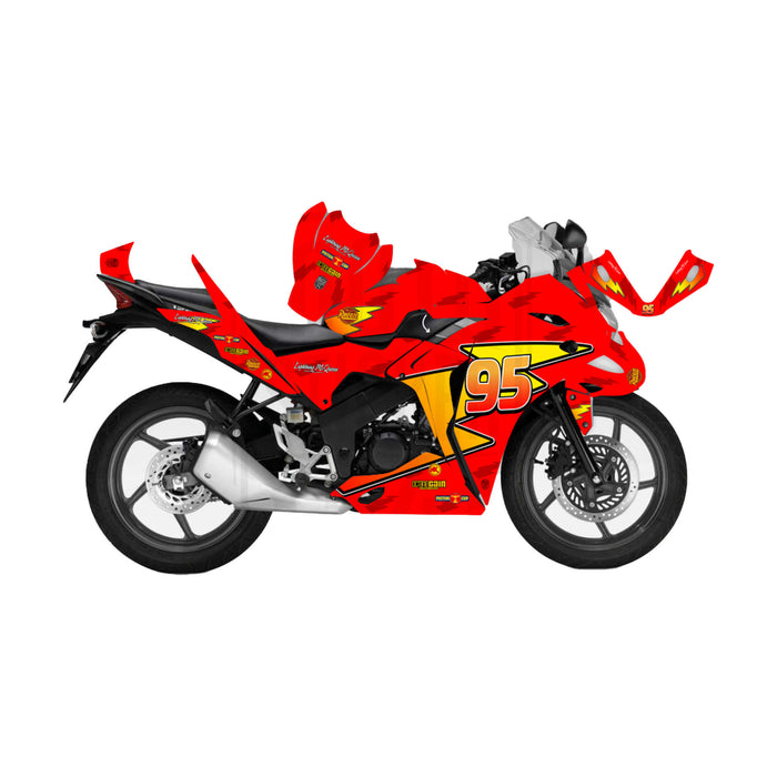 Honda CBR 125 2011-2017 Lightening McQueen Theme Graphic Kit Decal Wrap Set