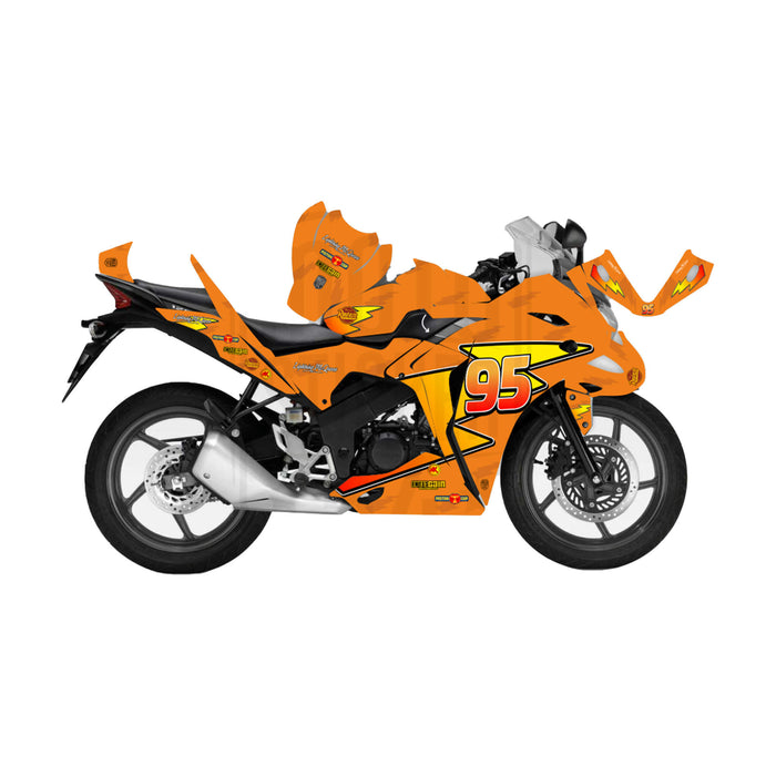 Honda CBR 125 2011-2017 Lightening McQueen Theme Graphic Kit Decal Wrap Set