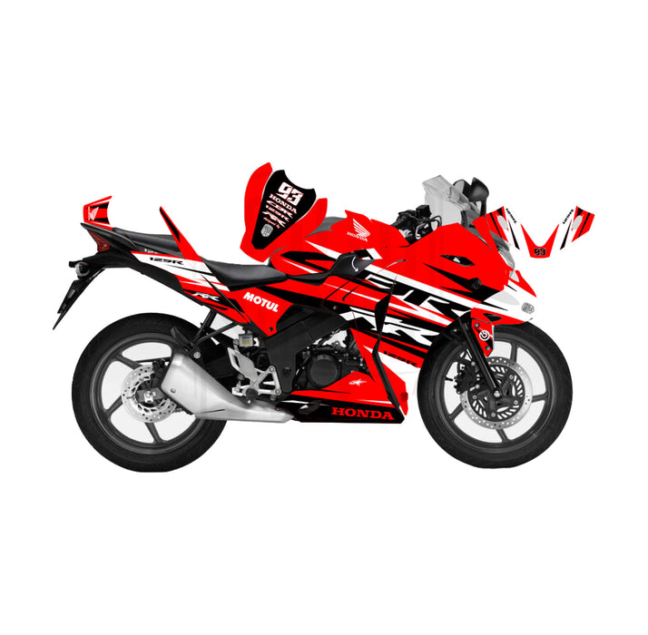 Honda CBR 125 2011-2017 Race Stripes Theme Graphic Kit Decal Wrap Set