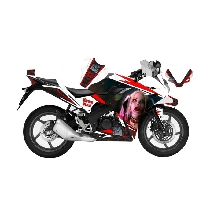 Honda CBR 125 2011-2017 Harley Quinn Theme Graphic Kit Decal Wrap Set Bikerz Kingdom