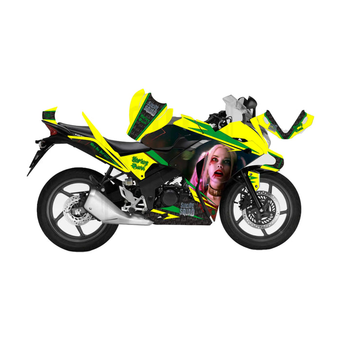 Honda CBR 125 2011-2017 Harley Quinn Theme Graphic Kit Decal Wrap Set Bikerz Kingdom