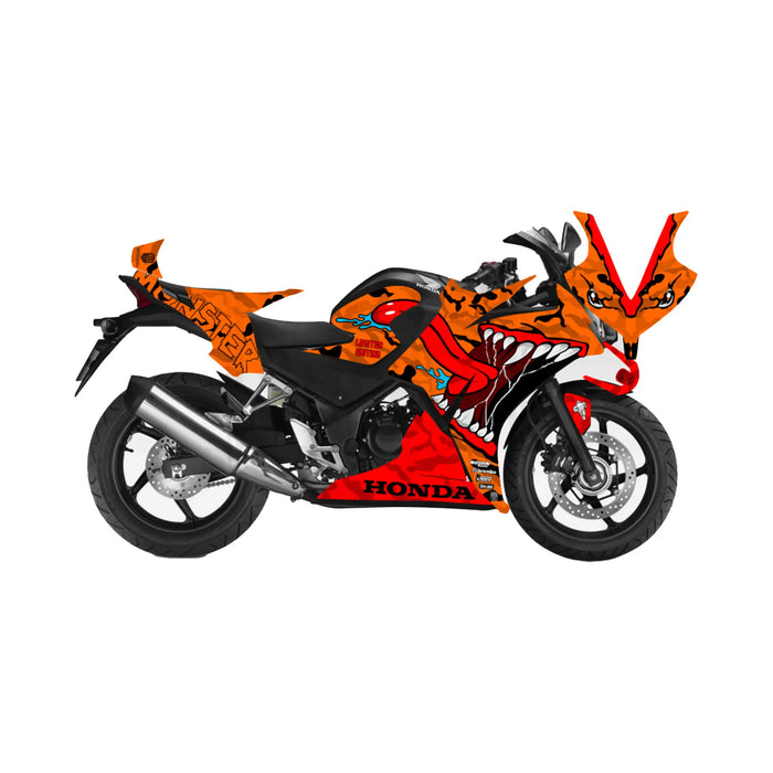 Honda CBR 250 2011-2013 Asphalt Monster Theme Graphic Kit Bikerz Kingdom