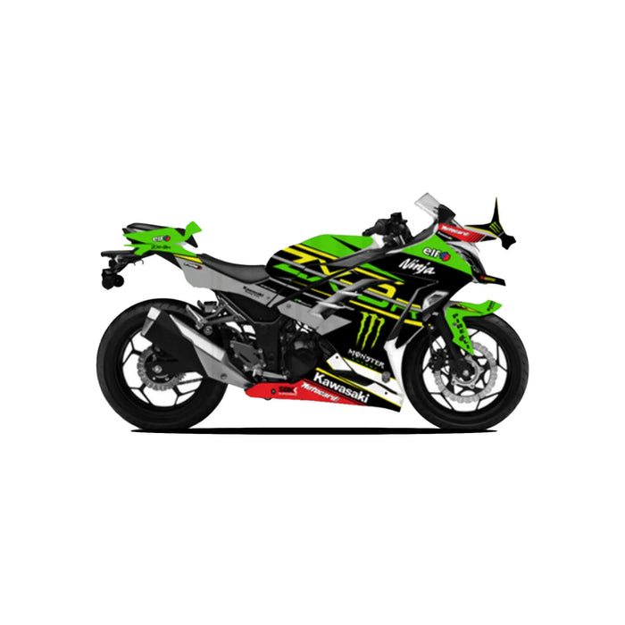 WSBK Full Graphics Graphic kit Set Kit for Kawasaki Ninja 300 2012-2016 Bikerz Kingdom