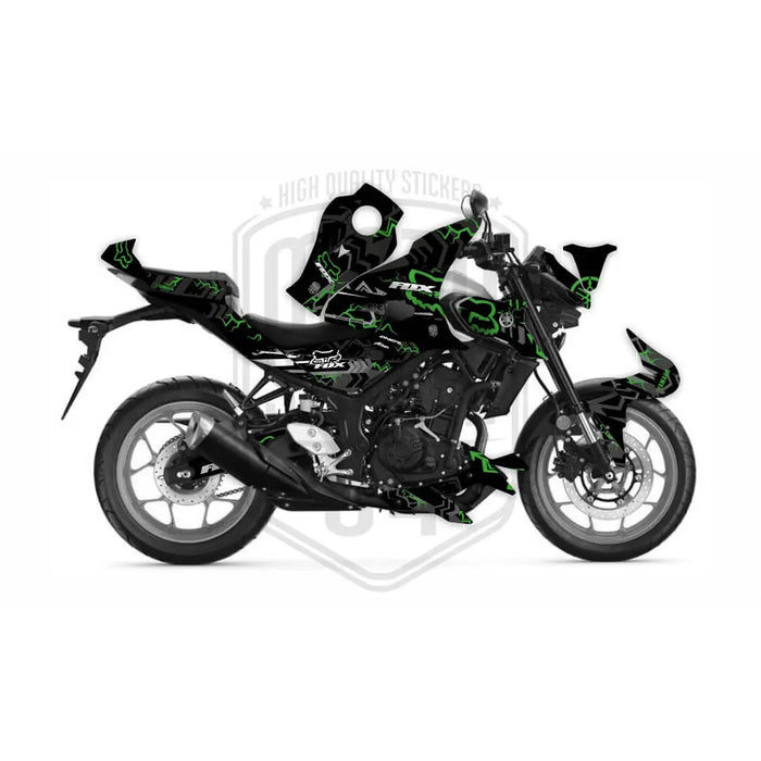Yamaha MT03 Fox Design Graphic Kit fits 2020 - 2023 Bikerz Kingdom