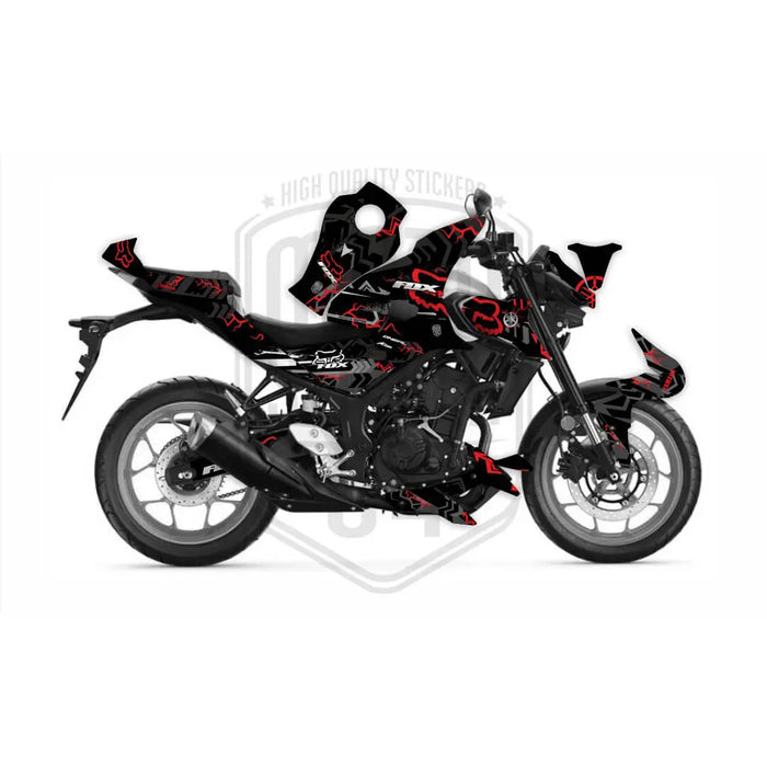 Yamaha MT03 Fox Design Graphic Kit fits 2020 - 2023 Bikerz Kingdom