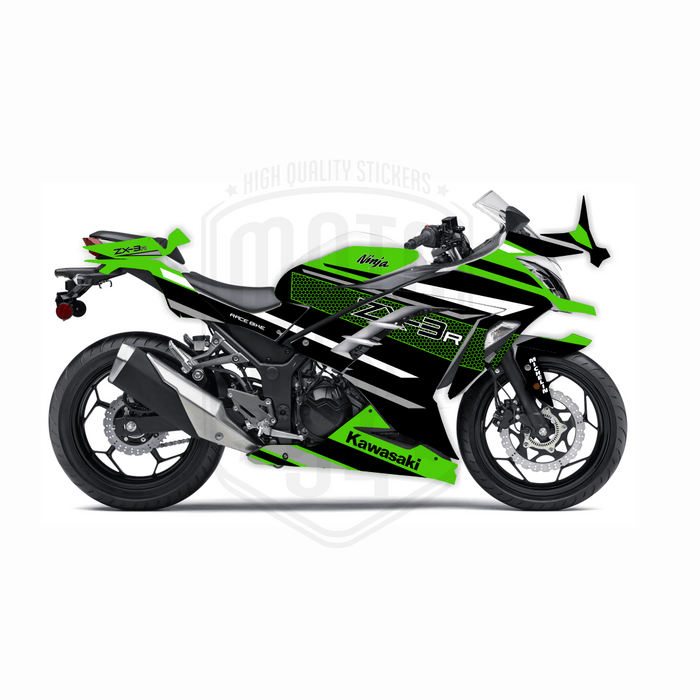 Kawasaki Ninja 300 2012-2016 ZX-3R Theme Graphic Kit