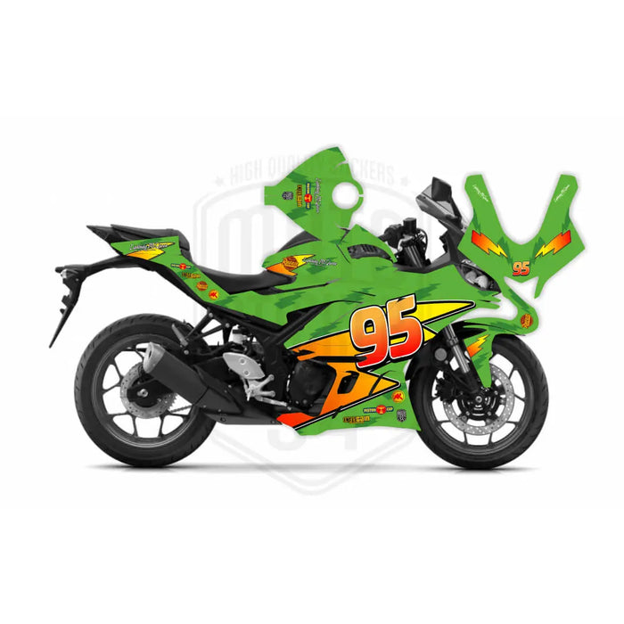 Yamaha R25 McQueen Graphic Sticker Decal Wrap Kit Fits Yamaha R3 R25 2019-2022 Bikerz Kingdom