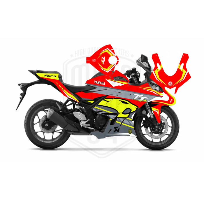 Yamaha R25 VDS Graphic Sticker Decal Wrap Kit Fits Yamaha R3 R25 2019-2022 Bikerz Kingdom
