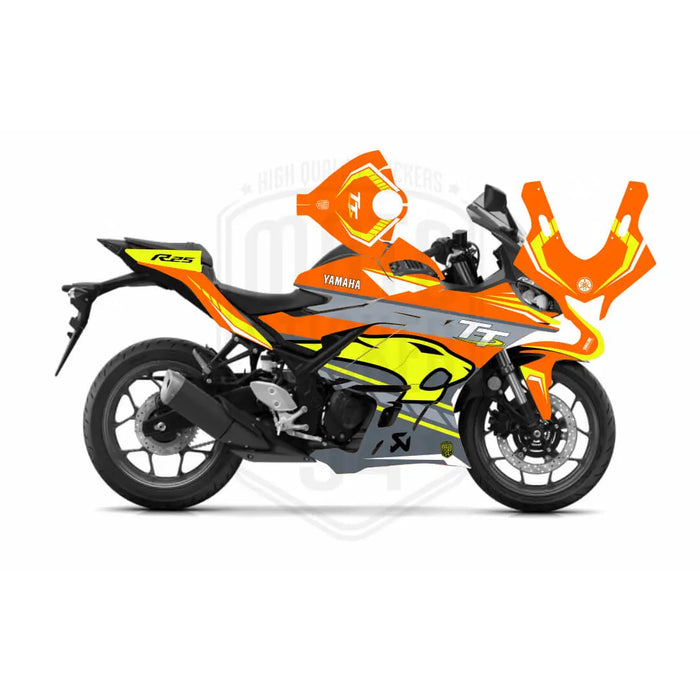 Yamaha R25 VDS Graphic Sticker Decal Wrap Kit Fits Yamaha R3 R25 2019-2022 Bikerz Kingdom