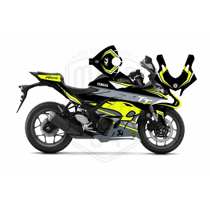 Yamaha R25 VDS Graphic Sticker Decal Wrap Kit Fits Yamaha R3 R25 2019-2022 Bikerz Kingdom
