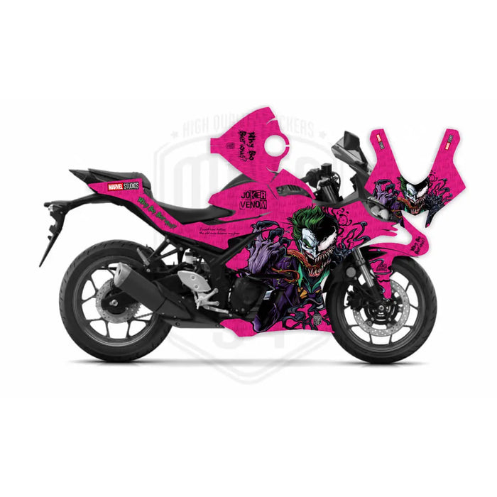 Yamaha Venom & Joker Graphic Sticker Decal Wrap Kit Fits Yamaha R3 R25 2019-2022 Bikerz Kingdom
