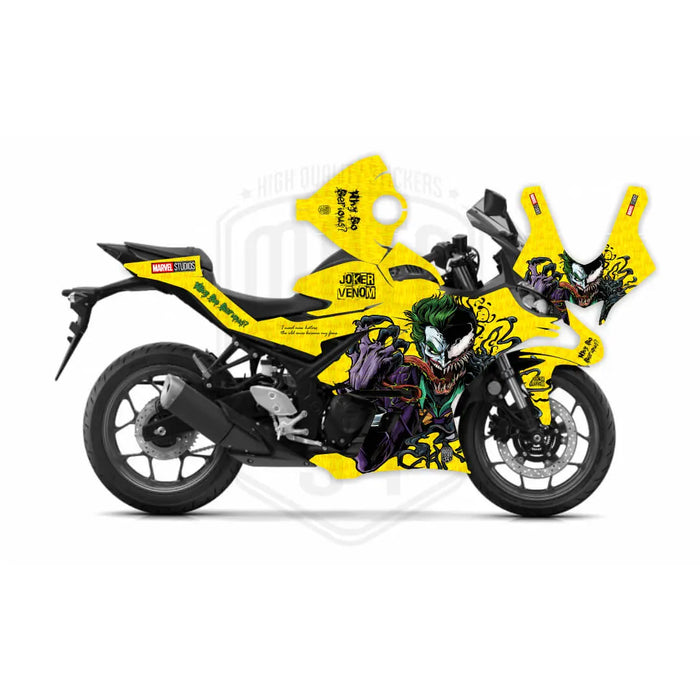 Yamaha Venom & Joker Graphic Sticker Decal Wrap Kit Fits Yamaha R3 R25 2019-2022 Bikerz Kingdom