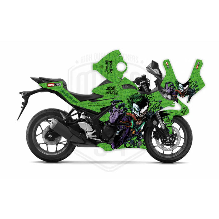 Yamaha Venom & Joker Graphic Sticker Decal Wrap Kit Fits Yamaha R3 R25 2019-2022 Bikerz Kingdom