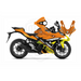 Yamaha Blue Rossi Shark Graphic Sticker Decal Wrap Kit Fits Yamaha R3 R25 2014-2022 Bikerz Kingdom