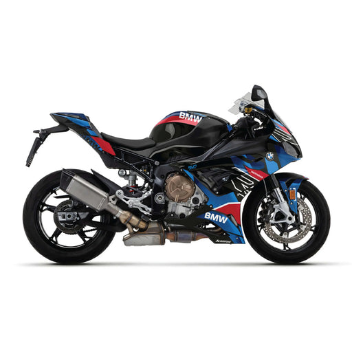 BMW S1000 RR 2019-2022 Black Blue RR Race Graphics Kit Decal Set Bikerz Kingdom