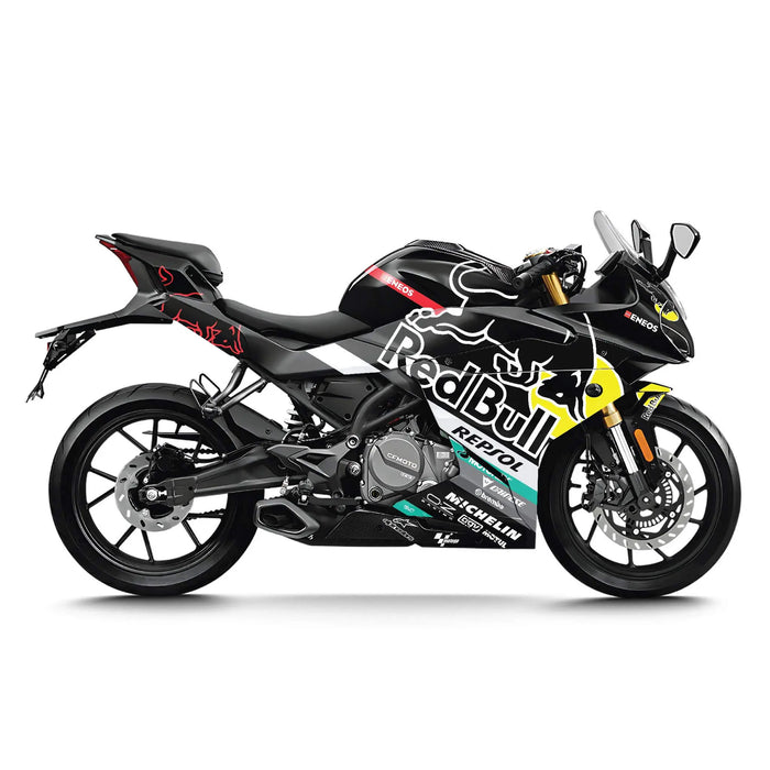 CF MOTO 250 / 300 SR Graphic Kit Racing Bull Logo Design Bikerz Kingdom