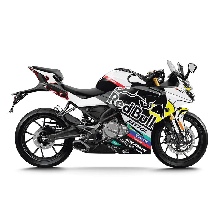 CF MOTO 250 / 300 SR Graphic Kit Racing Bull Logo Design Bikerz Kingdom