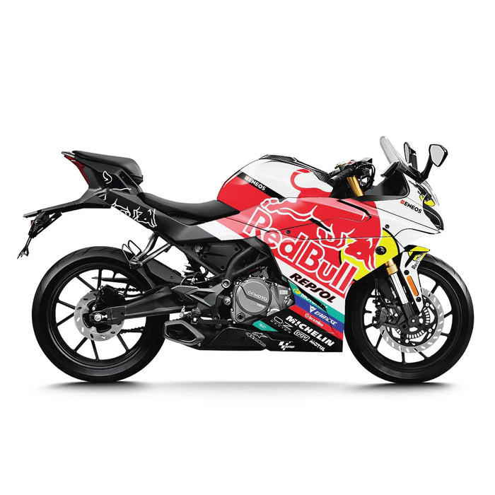 CF MOTO 250 / 300 SR Graphic Kit Racing Bull Logo Design Bikerz Kingdom
