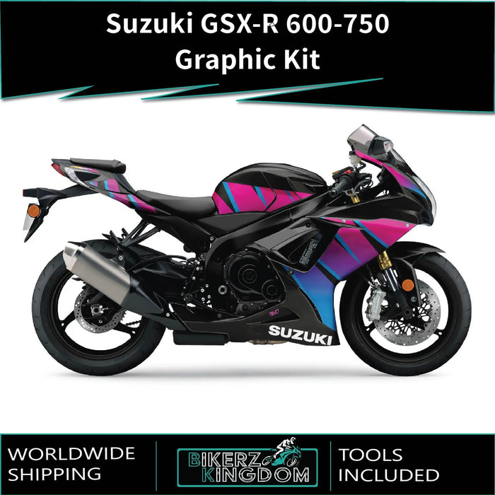 SUZUKI GSX-R 600 / 750 Graphic Kit fits GSX-R 600 2008-2024 Models Bikerz Kingdom