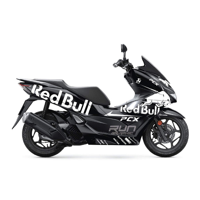 Honda PCX125 2025 Red Bull Graphic Kit Full Decals