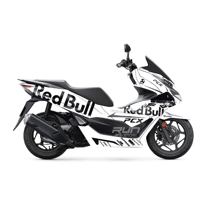 Honda PCX125 2025 Red Bull Graphic Kit Full Decals
