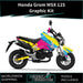Honda Grom MSX 125 2013-2016 Graphic Kit Rainbow Theme Decal Wrap Bikerz Kingdom