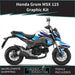 Honda Grom MSX 125 V2 2017-2020 Graphic Kit Pastel Race Colours Decal Wrap Bikerz Kingdom