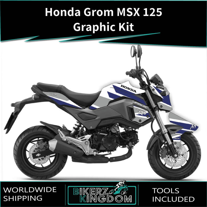 Honda Grom MSX 125 V2 2017-2020 Graphic Kit Pastel Race Colours Decal Wrap Bikerz Kingdom