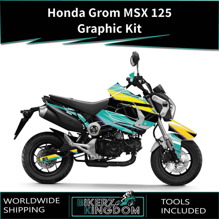 Honda Grom MSX 125 2013-2016 Graphic Kit Greens Decal Wrap