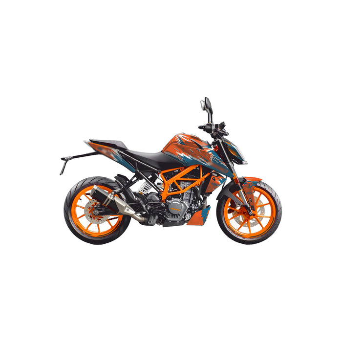 KTM Duke 390 2017-2025 Bright Cartoon Graphics Kit Full Decal Set