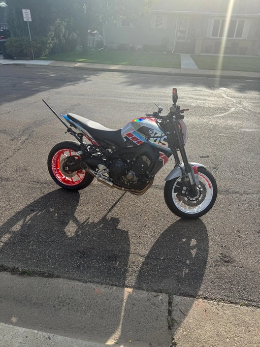 YAMAHA MT09 Orange Baby Blue Graphic Kit 2017-2020 Bikerz Kingdom