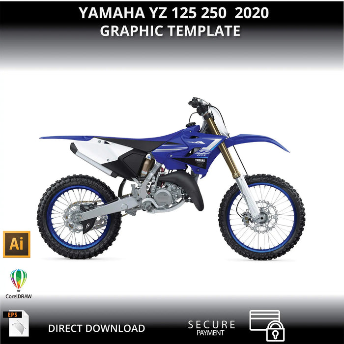 YAMAHA YZ 125 250  2020 1:1 Vector Graphic Template Bikerz Kingdom