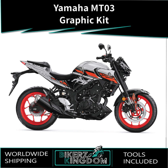 YAMAHA MT03 Graffiti Graphic Kit 2014-2024 Models Bikerz Kingdom