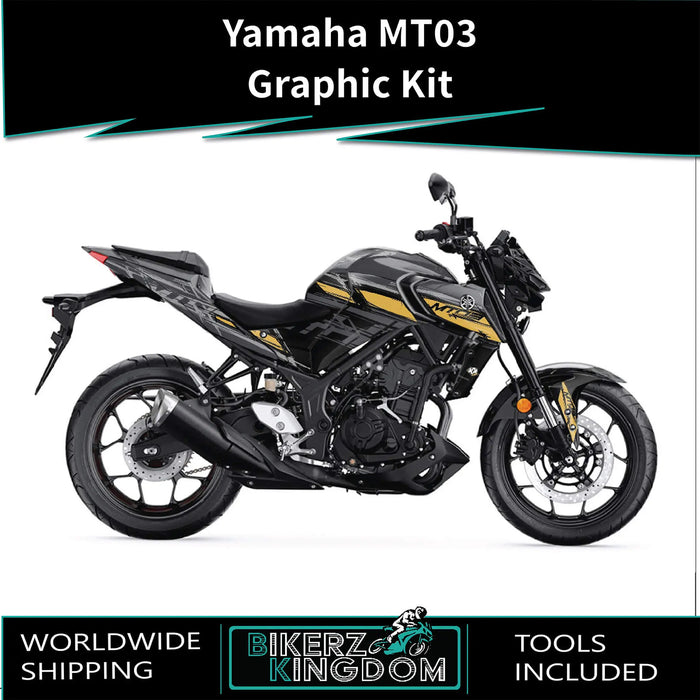 YAMAHA MT03 Graffiti Graphic Kit 2014-2024 Models Bikerz Kingdom