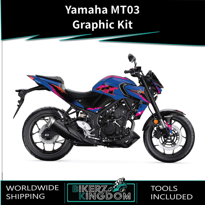 YAMAHA MT03 Vibrant Graphic Kit 2014-2024 Models Bikerz Kingdom
