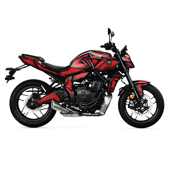 YAMAHA MT07 Cartoon Graphics Kit 2025 Model Decal Set Bikerz Kingdom
