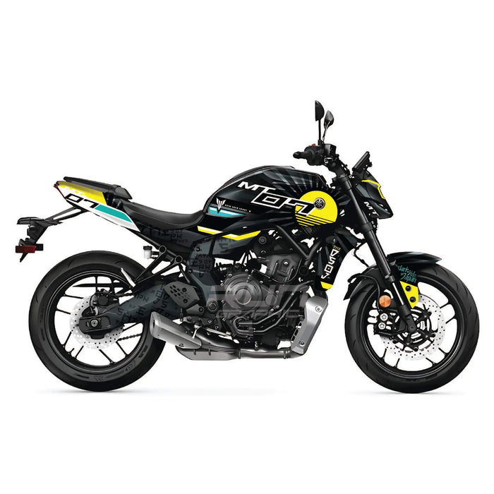YAMAHA MT07 2025 Sunrays Graphics Kit 2025 Model Decal Set Bikerz Kingdom