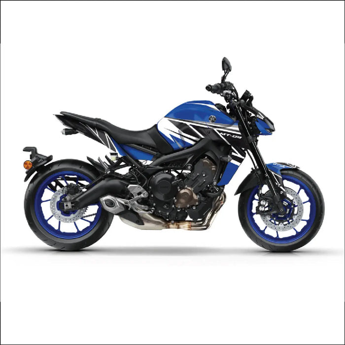 YAMAHA MT09 Blue White Graphic Kit 2014-2024 Bikerz Kingdom