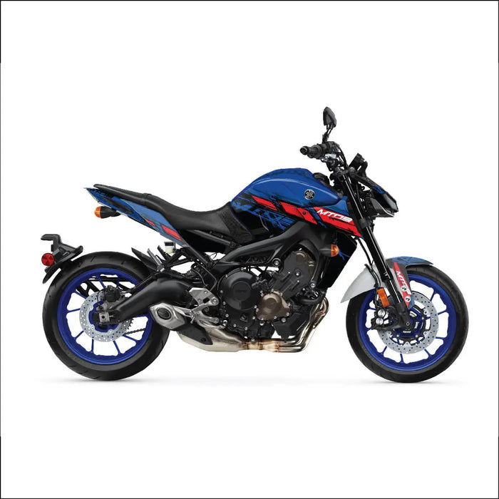 YAMAHA MT09 Blue Red Graphic Kit 2014-2024 Bikerz Kingdom